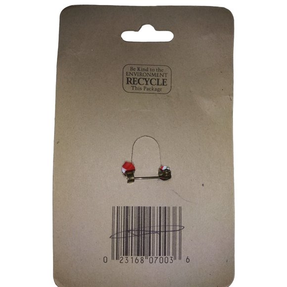 Fun World Candy Cane Pin On Bear Santa Candy Cane Holiday Brooch NEW - Picture 2 of 3